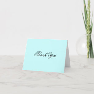 Carte de remerciements bleu doux