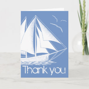 Carte de remerciements bleu marine