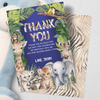 Bleu marine Wild One Animaux de la jungle 1er anni