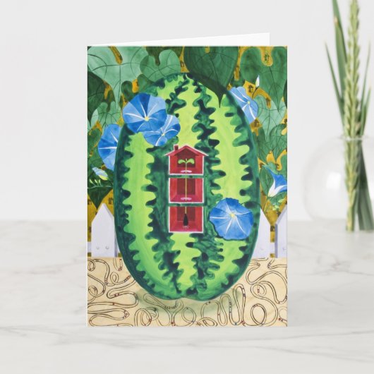 Carte De Remerciements Bleu merveilleux par Catharine Kim Woodin (Devant)