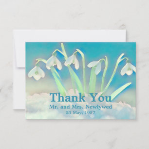 Carte De Remerciements Bleu neige