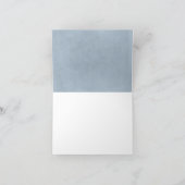 Carte De Remerciements Bleu poussiéreux et remerciement de mariage à la r (Intérieur)