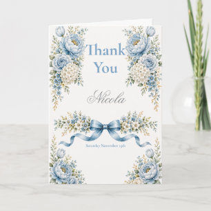 Carte De Remerciements Bleu Poussiéreux Sweet Sixteen