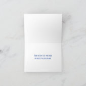 Carte de remerciements bleu singe mignon (Intérieur)