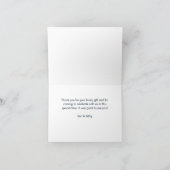 Carte De Remerciements Bleu sur Pois blancs (Intérieur)