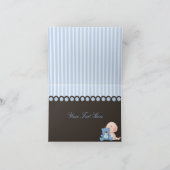 Carte de remerciements bleu Teddy Bear (Intérieur)