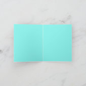 Carte De Remerciements bleu turquoise sarcelle mariage (Intérieur)