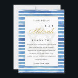 CARTE DE REMERCIEMENTS BLEUE DE COULEUR D'EAU INDIGO BLEU BAT BAR MITZVAH<br><div class="desc">Si vous avez besoin d'une personnalisation supplémentaire,  n'hésitez pas à m'envoyer un message sur yellowfebstudio@gmail.com .</div>