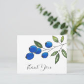 Carte De Remerciements Bleuets à main 2 (Debout devant)