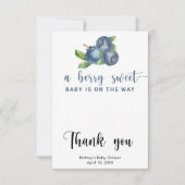 Carte De Remerciements Bleuets doux (Devant)