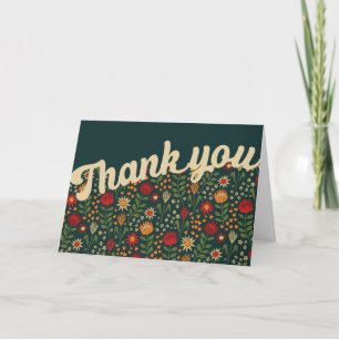 Carte De Remerciements Bloc floral Protea stylisé Imprimer Millefleur