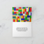 Carte De Remerciements Blocs de construction Joyeux Anniversaire Garçon F (Intérieur)