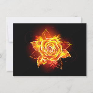 Carte De Remerciements Blooming Fire Rose
