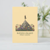 Carte De Remerciements Blossom & Balance | Yoga Tree Pose Spring Harmony (Debout devant)