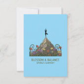 Carte De Remerciements Blossom & Balance | Yoga Tree Pose Spring Harmony (Dos)