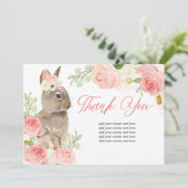 Carte De Remerciements Blouet rose pâle (Debout devant)