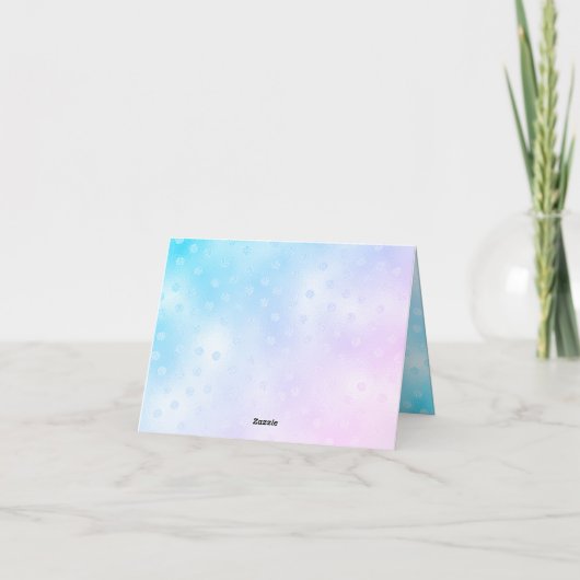 Carte de remerciements Blue Bird (Dos)