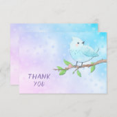 Carte de remerciements Blue Bird (Devant / Derrière)