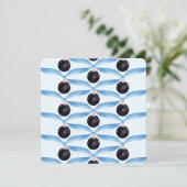 Carte De Remerciements Blue black Modern Winter Holiday Greeting (Debout devant)