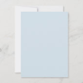 Carte De Remerciements Blue Bow Winter Baby Shower Flat Thank You Card (Dos)