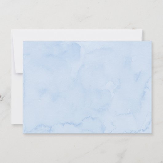 Carte De Remerciements Blue Boy Cloud Stars Baby Sprinkle (Dos)