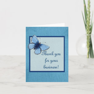 Carte De Remerciements Blue Butterfly