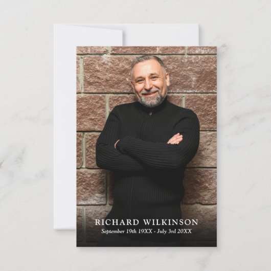 Carte De Remerciements Blue Floral Christian Célébration De La Vie Photo (Dos)