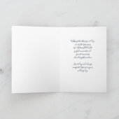 Carte De Remerciements Blue Floral Wedding Day Grandson and Wife card (Intérieur)