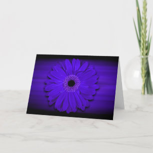 Carte De Remerciements Blue Gerber Daisy Personnalisé Blank intérieur Per