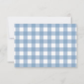 Carte De Remerciements  Blue Gingham Silly Goose 1st Birthday (Dos)