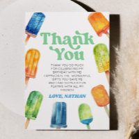 Blue Green Orange Retro Popsicle fête d'anniversai