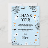 Carte De Remerciements Blue Halloween Cute Ghost (Devant)