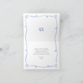 Carte De Remerciements Blue Hand Drawn Doodle Style Graduation White Fun (Intérieur)