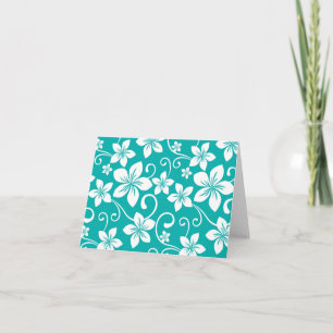 CARTE DE REMERCIEMENTS BLUE HAWAII (TURQUOISE)
