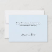 Carte De Remerciements Blue Hearts Baby Shower  (Dos)