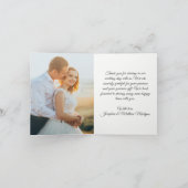 Carte De Remerciements Blue Hydrangea Floral Mariage Photo à l'intérieur (Intérieur)