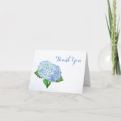 Carte De Remerciements Blue Hydrangea Flowers Mariage (Devant)