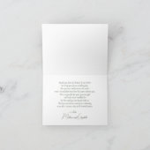 Carte De Remerciements Blue Hydrangea Roses blanches Aquarelle Mariage (Intérieur)