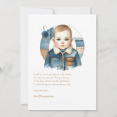 Carte De Remerciements Blue Jean Baby Rustic Denim (Dos)
