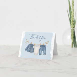 Carte De Remerciements Blue Jean Baby shower Baby Outfit