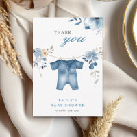 Blue Jean Denim Sweet Boy Baby shower