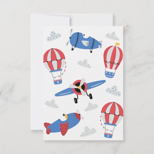 Carte De Remerciements Blue moderne Comment le temps vole 1er anniversair (Dos)