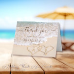 Carte De Remerciements Blue Ocean Waves Plage tropicale Mariage<br><div class="desc">Faites connaître votre appréciation sincère avec notre Carte de remerciements de mariage Blue Ocean Waves Tropical Beach. Reflétant la beauté tranquille de la mer, cette carte est une manifestation tangible de votre gratitude. Les bleus tranquilles des vagues de l'océan symbolisent le lien profond et durable que vous partagez. Il rayonne...</div>