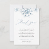 Carte De Remerciements Blue Snow in Love Bridal Shower (Devant)