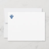 Carte De Remerciements Blue Willow Chinoiserie Ginger Jars (Dos)