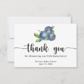 Carte De Remerciements Blueberries baby shower - thank you (Devant)