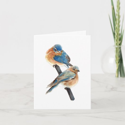 Carte de remerciements Bluebird Pair (Devant)