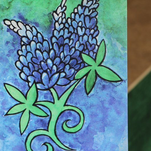 Carte De Remerciements Bluebonnets du Texas