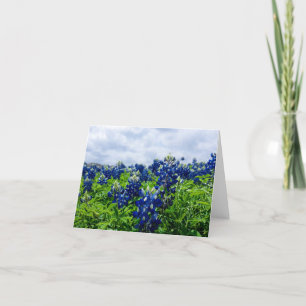 Carte De Remerciements Bluebonnets Fleurs Bleues Texas Texan Floral