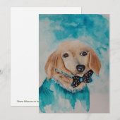 Carte De Remerciements Blues de Dog Day (Devant / Derrière)